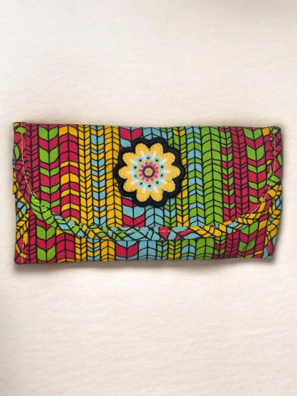 Little Brownie Bakers Colorful Fabric Wallet With Floral Embroidery